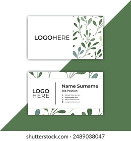 Modern abstract business card design template.