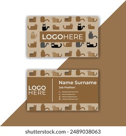 Modern abstract business card design template.