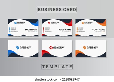 Modern abstract business card template