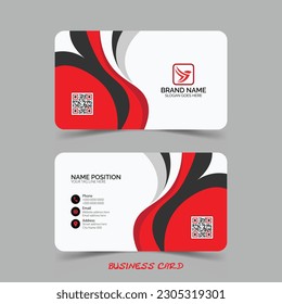 Modern abstract business card template design.