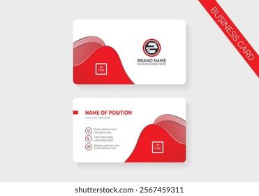 Modern abstract business card template design, visiting card design