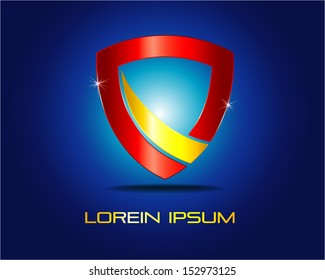 modern abstract business colorful icon on dark colorful background