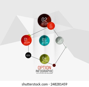 Modern abstract business geometric infographics. Vector data presentation template