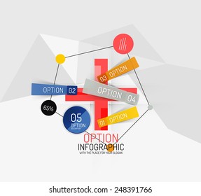 Modern abstract business geometric infographics. Vector data presentation template