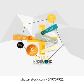 Modern abstract business geometric infographics. Vector data presentation template