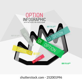 Modern abstract business geometric infographics. Vector data presentation template