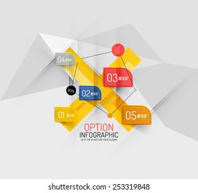 Modern abstract business geometric infographics. Vector data presentation template