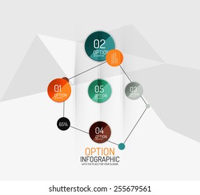 Modern abstract business geometric infographics. Vector data presentation template