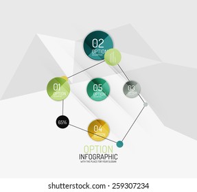 Modern abstract business geometric infographics. Vector data presentation template