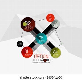 Modern abstract business geometric infographics. Vector data presentation template
