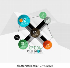 Modern abstract business geometric infographics. Vector data presentation template