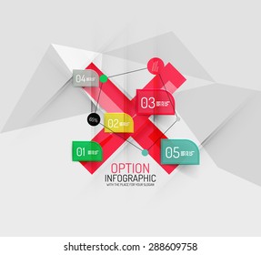 Modern abstract business geometric infographics. Vector data presentation template