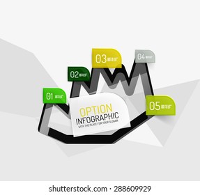 Modern abstract business geometric infographics. Vector data presentation template