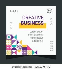 Modern abstract business post social media template