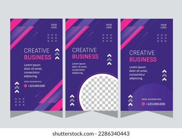 Modern abstract business story social media template