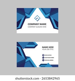  Cartão de visita empresarial abstrato moderno com um design corporativo e orientado para a tecnologia.É melhor para empresas de TI, start-ups tecnológicas, empresas de marketing, agências criativas, consultores de negócios, designer gráfico