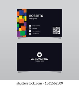 Modern abstract bussines card template. Elegant element composition design with clean concept.