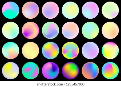 Modern abstract button with gradient spheres. multicolored balloons. Stock image. Vector illustration. EPS 10.