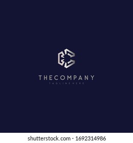 Modern Abstract C Letter Monogram