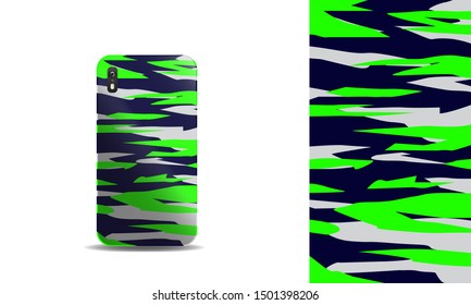 modern abstract camouflage pattern phone case vector design template. eps10