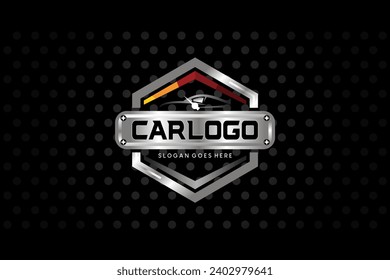 Modern abstract car automotive symbol logo, simple car design