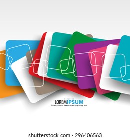 Modern Abstract Cards and Squares Background