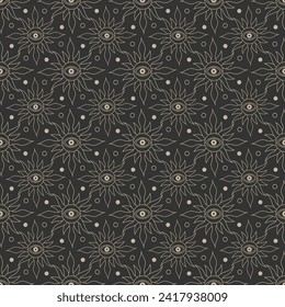 modern abstract celestial seamless pattern background