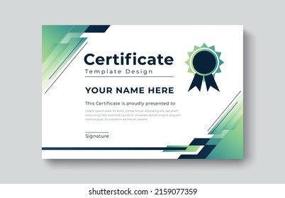 Modern abstract certificate appreciation achievement template award achievement clean creative certificates recognition excellence certificate border completion elegant certificate design template