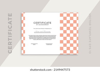 Modern abstract certificate of appreciation template design with artistic geometric pattern. Trendy  business diploma layout for training graduation or course completion. Vector background EPS 10