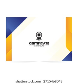 Modern abstract certificate template with colorful geometric shapes and clean layout