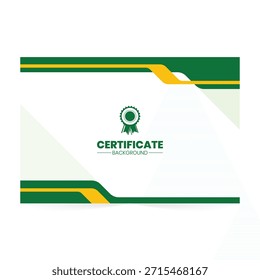 Plantilla de certificado abstracto moderno con Formas geométricas coloridas y diseño limpio