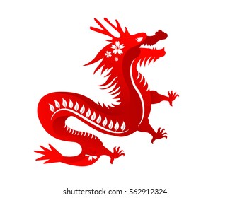 Modern Abstract Chinese Zodiac Animal Illustration, Dragon