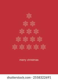 Modern abstract Christmas card. Creative minimal Christmas art. Vector illustration