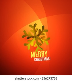 Modern Abstract Christmas Card with snowflake