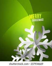 Modern Abstract Christmas Card with snowflake