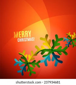 Modern Abstract Christmas Card with snowflake