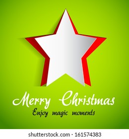 Modern abstract christmas paper star background - eps10 vector illustration
