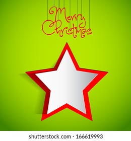 Modern abstract christmas paper star background - eps10 vector illustration - original new year card