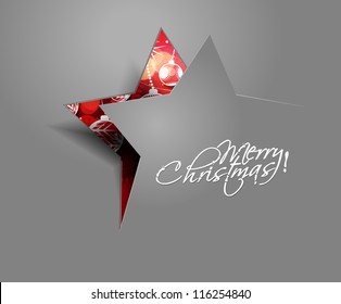 Modern abstract christmas star background, eps10 vector illustration