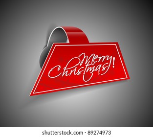 Modern abstract christmas stricker design, eps10 vector illustration