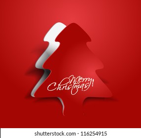 Modern abstract christmas tree background, eps10 vector illustration