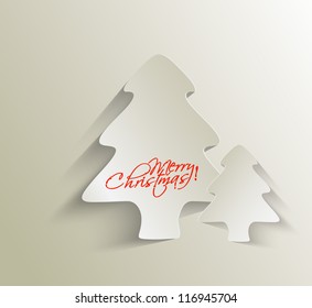 Modern abstract christmas tree background, eps10 vector illustration