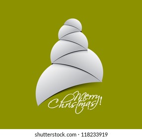 Modern abstract christmas tree background, vector illustration