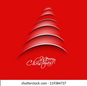Modern abstract christmas tree background, eps10 vector illustration