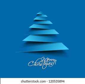 Modern abstract christmas tree background, eps10 vector illustration