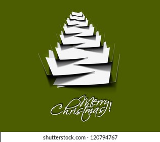 Modern abstract christmas tree background, eps10 vector illustration