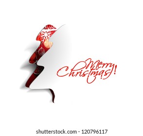 Modern abstract christmas tree background, eps10 vector illustration