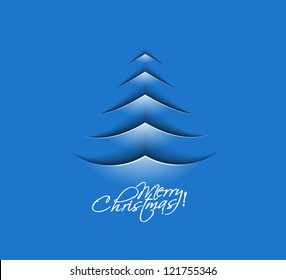 Modern abstract christmas tree background, eps10 vector illustration