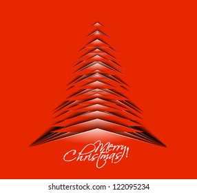 Modern abstract christmas tree background, eps10 vector illustration