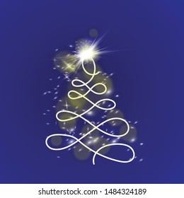 Modern abstract christmas tree background, eps10 vector illustration